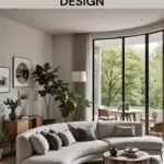 organic modern living room pinterest graphic