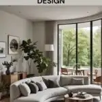 organic modern living room pinterest graphic