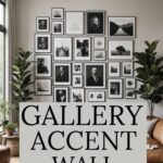 livingroom with an accent gallery wall Pinterest Graphic