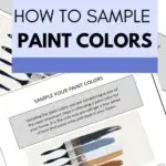 How to Sample Paint Colors printable