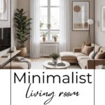 Minimalist Living Room Decor pinterest graphic