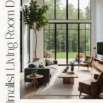 Minimalist Living Room Decor pinterest graphic