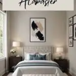 Sherwin Williams Alabaster painted room pinterest graphic