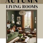 cozy autumn living rooms ( pinterest graphic