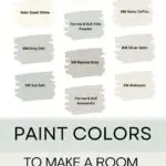 paint colors to make a room look bigger pinterest graphic