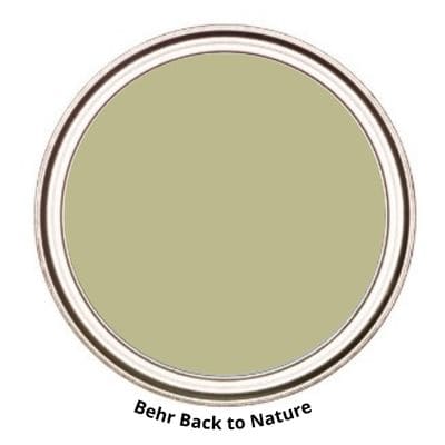 Behr Back to Nature paint can swatch