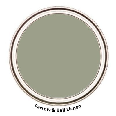 Farrow & Ball Lichen paint can swatch