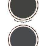 Sherwin Williams Iron Ore vs wrought iron pinterest graphic