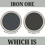 Sherwin Williams Iron Ore vs wrought iron pinterest graphic