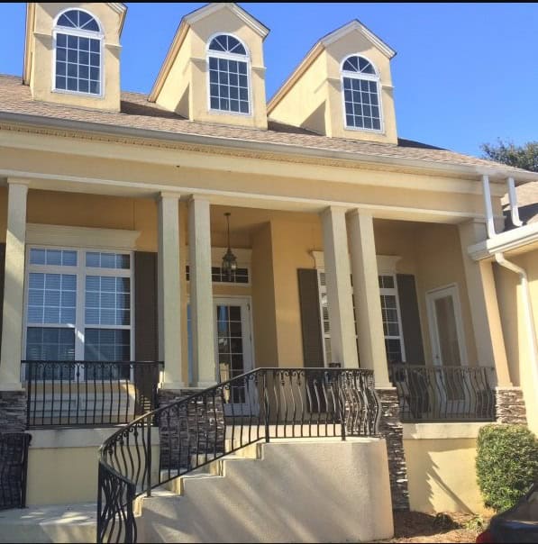 Exterior of a home with Eider White trim