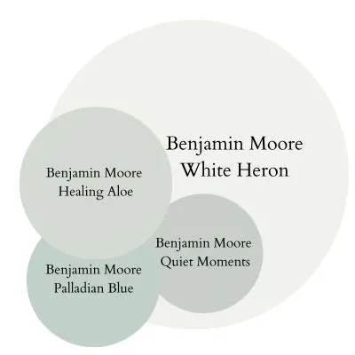 White Heron Color Palette digital swatches