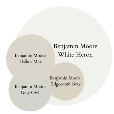 White Heron Color Palette digital swatches