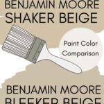 shaker beige vs bleeker beige paint color comparison pinterest graphic