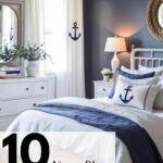 10 navy blue bedroom ideas - Pinterest graphic