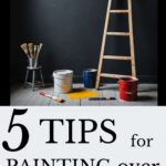 5 Tips for painting over dark walls - Pinterest graphic