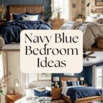 Navy Blue Bedroom Ideas pinterest graphic pin