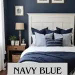 stunning Navy Blue Bedroom ideas - Pinterest Graphic