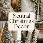 Neutral Christmas Decor pinterest graphic