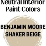 Neutral Interior Paint Color Shaker Beige pinterest graphic