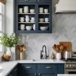 _kitchen with a navy blue cabinets