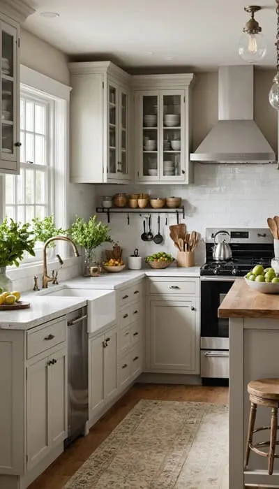 neutral kitchen with light cabinets