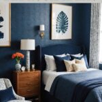 stunning Navy Blue Bedroom ideas - Pinterest Graphic