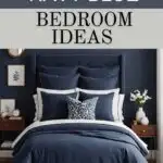 stunning Navy Blue Bedroom ideas - Pinterest Graphic