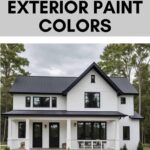 the best White Exterior paint colors - pinterest graphic