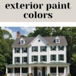 the best White Exterior paint colors - pinterest graphic