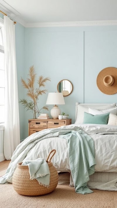 French Blue Shabby Chic Living Room