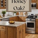 SHould Your lighten honey oak cabinets Pinterest graphic