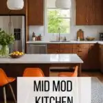 mid mod kitchen inspiration Pinterest graphic