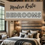 Modern Rustic Bedroom pinterest graphic