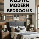 Modern Rustic Bedroom pinterest graphic