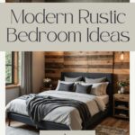 Modern Rustic Bedroom pinterest graphic