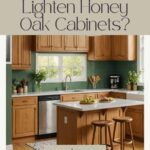 SHould Your lighten honey oak cabinets- pinterest graphic