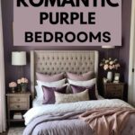 romantic purple bedrooms - pinterest graphic