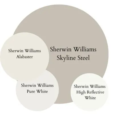 Skyline Steel white trim Colors digital swatches