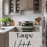 Taupe kitchen pinterest graphic