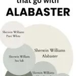 paint color that go with Alabaster pinterest graphic