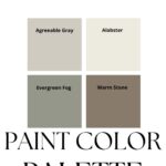 cool & modern paint color palette for Agreeable Gray