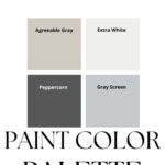 cool & modern paint color palette for Agreeable Gray