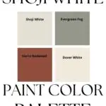 earthy & organicpaint color palette for Shoji White