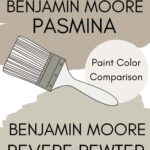 Benjamin Moore Pashmina v paint color comparison pinterest graphic