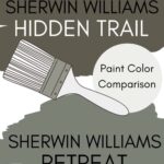 SW Hidden Trail vs SW Retreat paint color comparison pinterest graphic (
