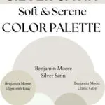 BM Silver Satin Soft & Serene paint Color Palette
