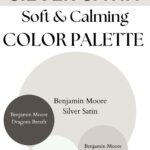 BM Silver Satin Soft & calm paint Color Palette