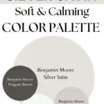 BM Silver Satin Soft & calm paint Color Palette