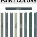 The best blue & green paint colors that pair with red brick exteriors - Pinterest graphic