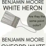 Oxford white vs white heron - are they the same paint color